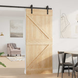 Vidaxl deur narvik 90 x 210 cm massief grenenhout (niet-behandeld)