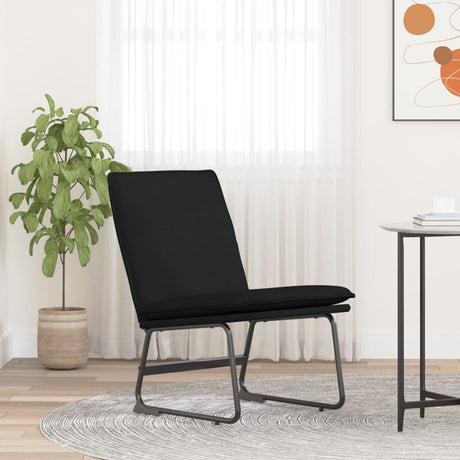 Vidaxl loungestoel 52x75x76 cm stof zwart