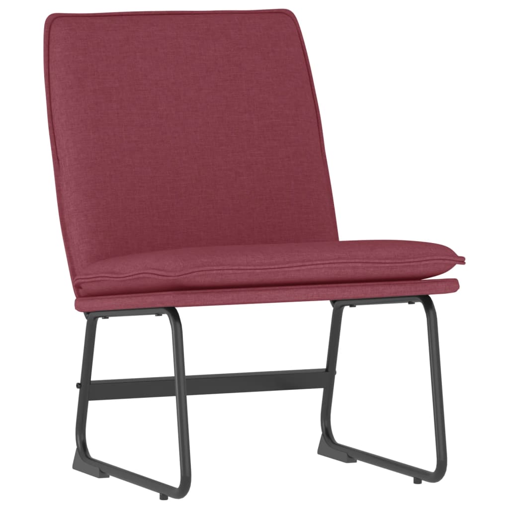 Vidaxl loungestoel 52x75x76 cm stof wijnrood