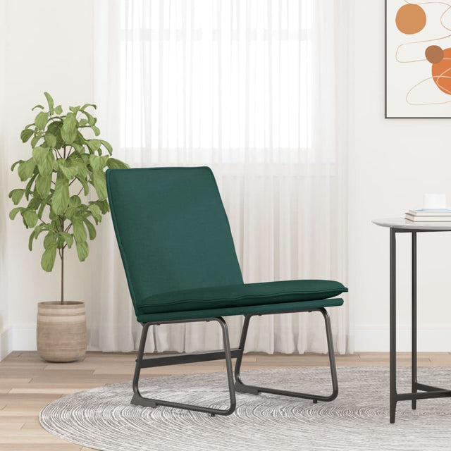 Vidaxl loungestoel 52x75x76 cm stof donkergroen