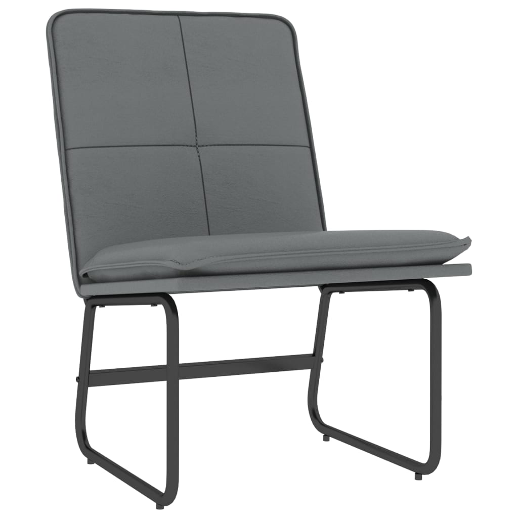 Vidaxl loungestoel 54x75x76 cm kunstleer grijs