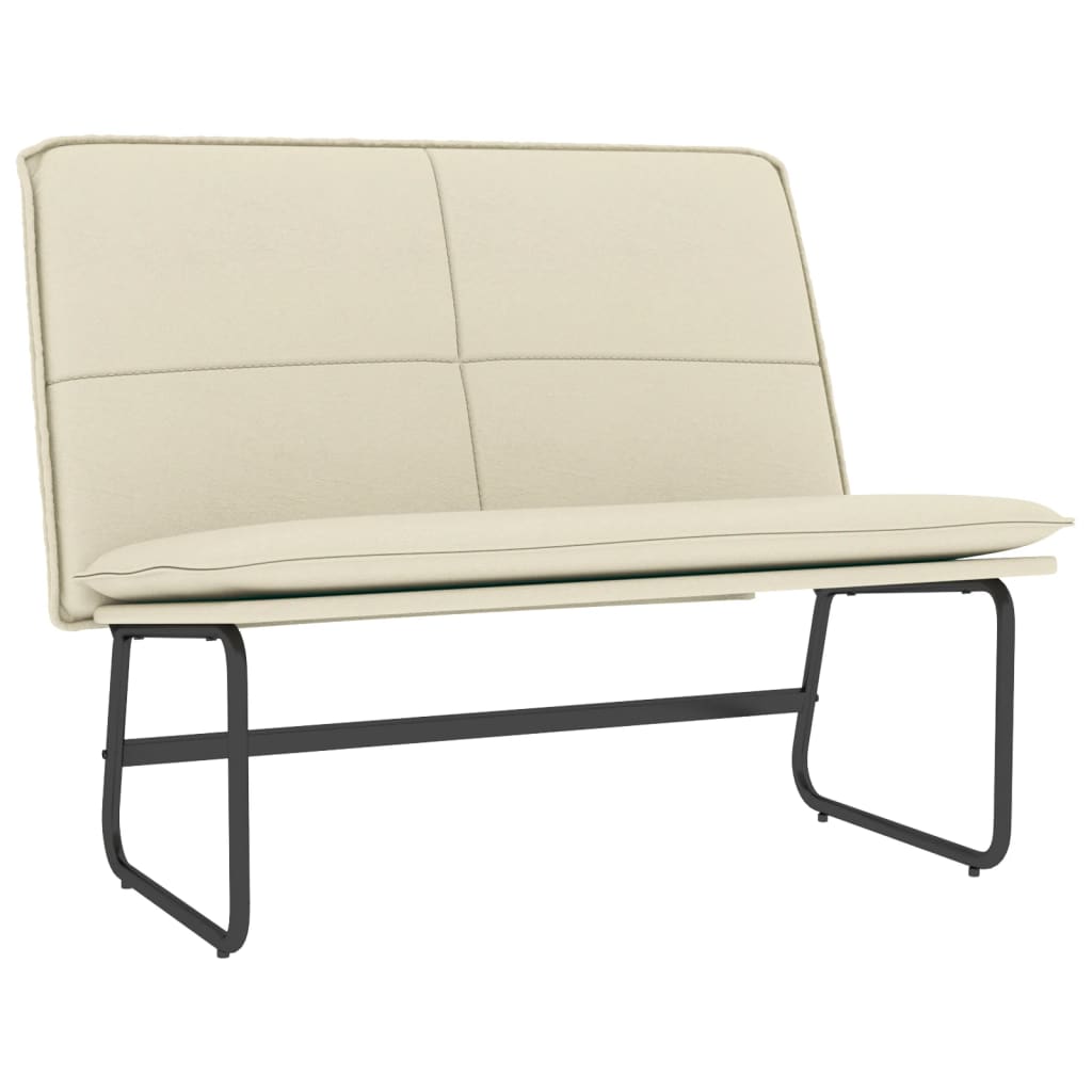 Vidaxl bankje 100x75x76 cm kunstleer crèmekleurig