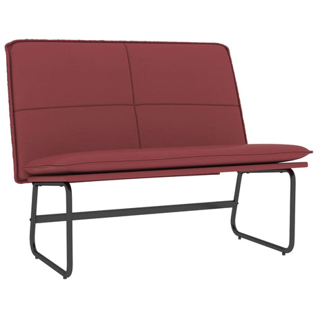 Vidaxl bankje 100x75x76 cm kunstleer wijnrood