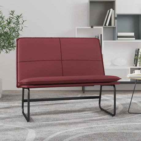 Vidaxl bankje 100x75x76 cm kunstleer wijnrood