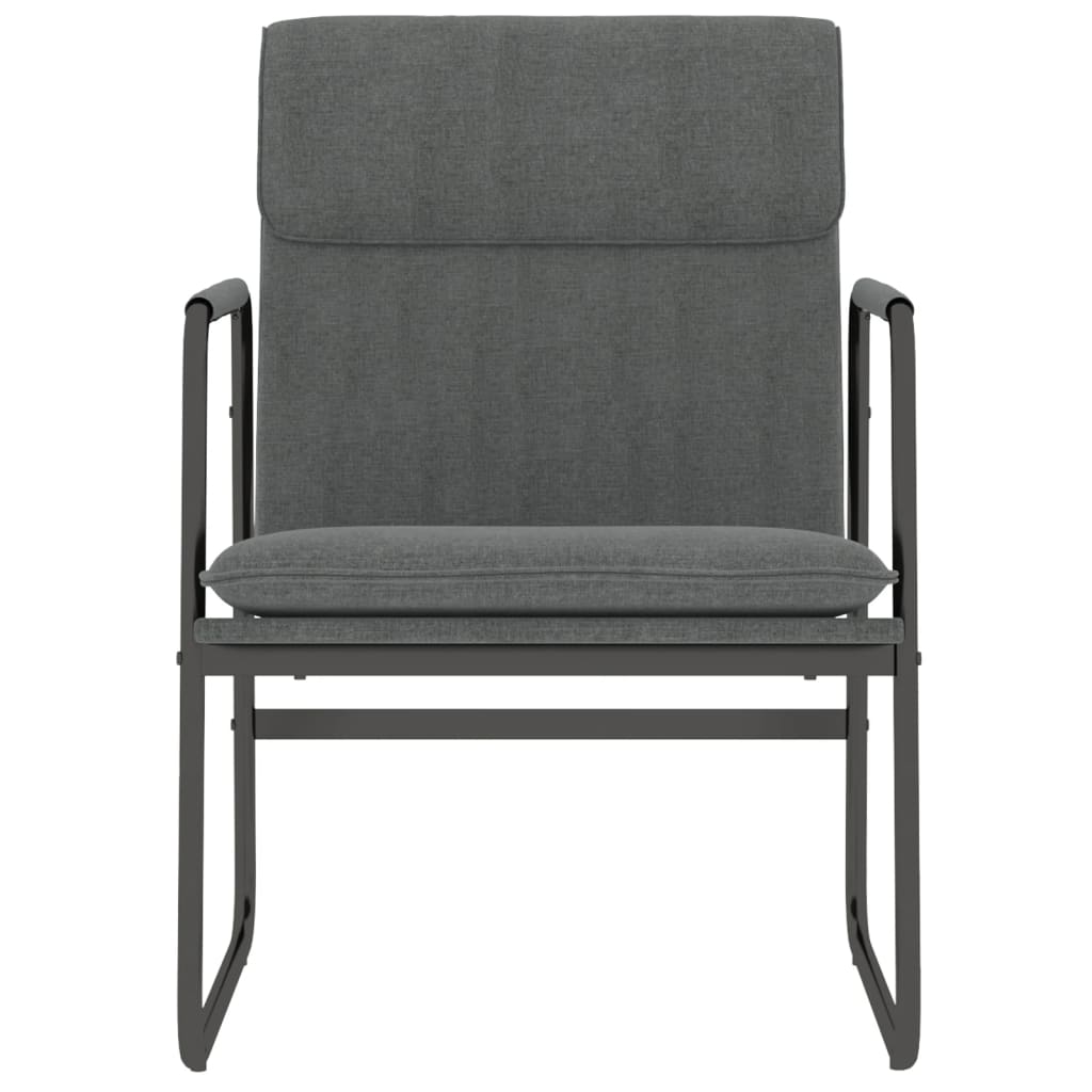 Vidaxl loungestoel 55x64x80 cm stof donkergrijs