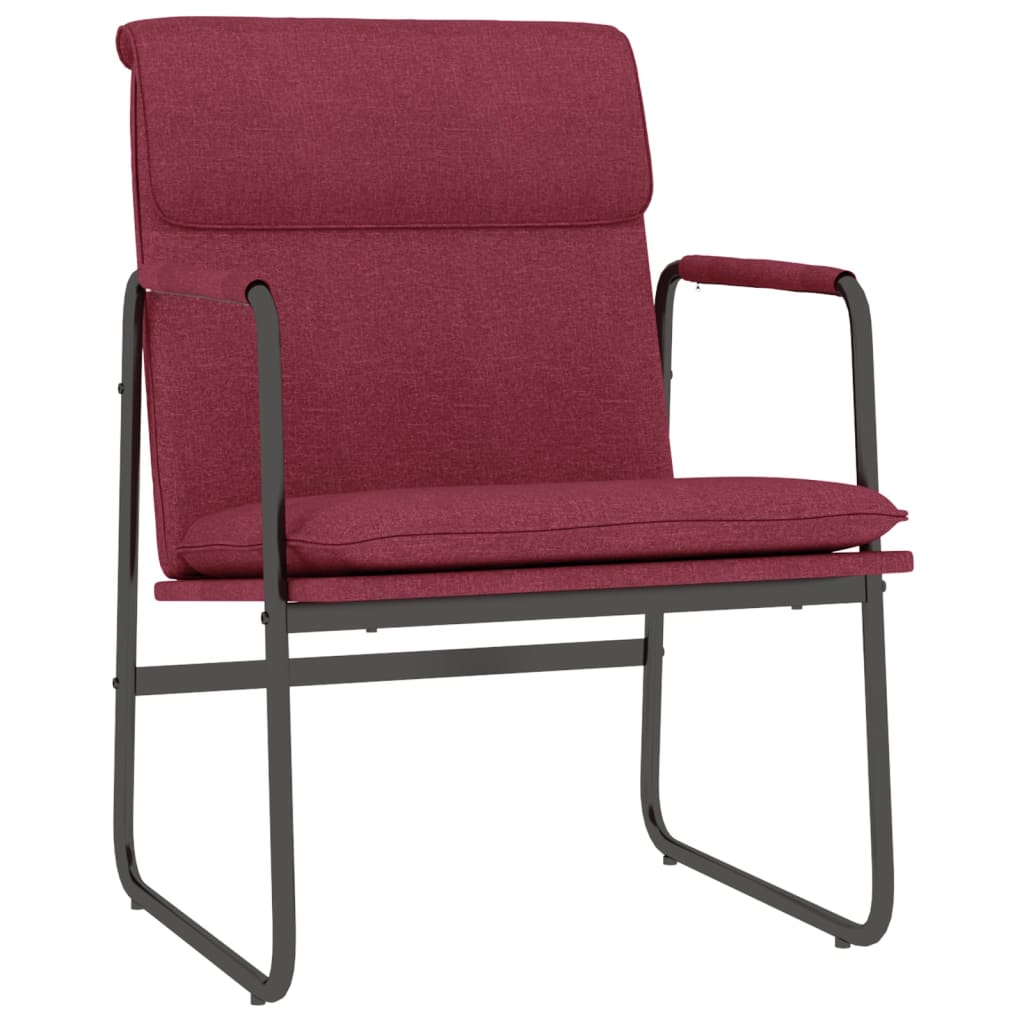 Vidaxl loungestoel 55x64x80 cm stof wijnrood