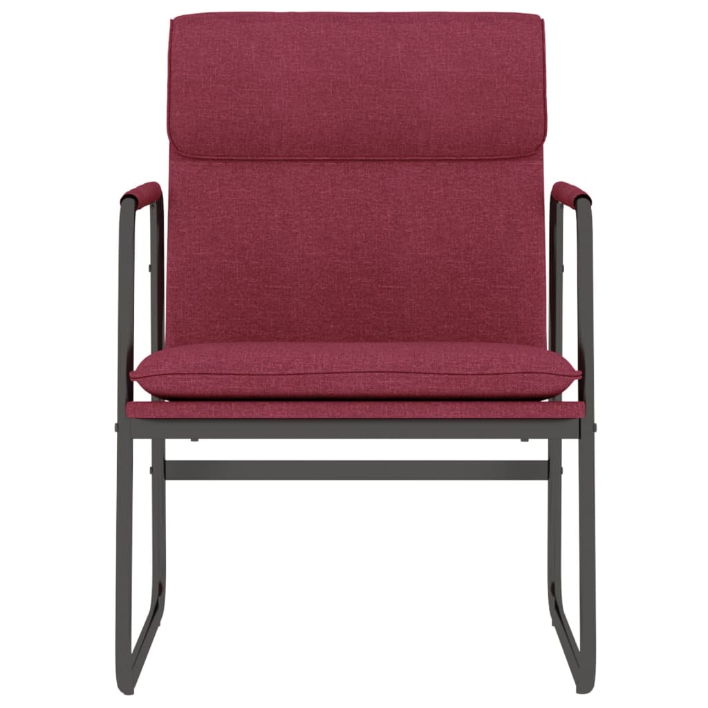 Vidaxl loungestoel 55x64x80 cm stof wijnrood