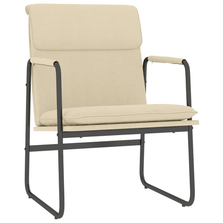Vidaxl loungestoel 55x64x80 cm stof crèmekleurig