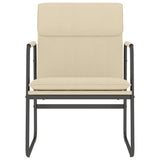 Vidaxl loungestoel 55x64x80 cm stof crèmekleurig