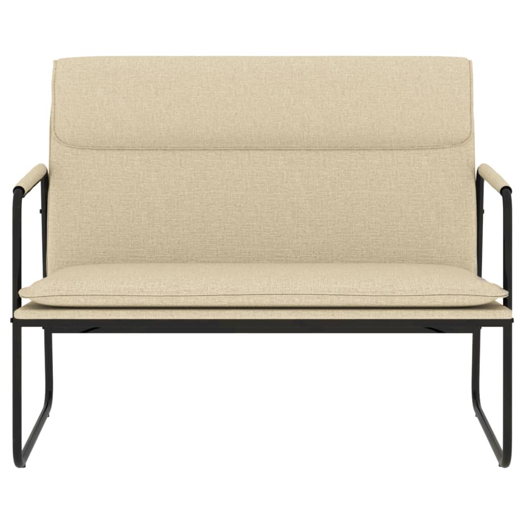 Vidaxl bankje 100x64x80 cm stof crèmekleurig