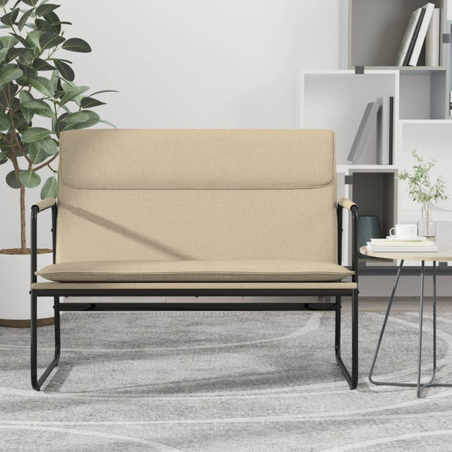 Vidaxl bankje 100x64x80 cm stof crèmekleurig