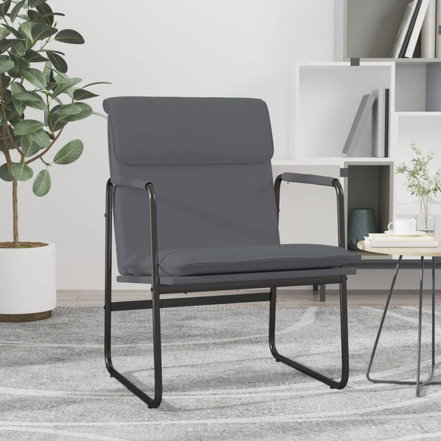 Vidaxl loungestoel 55x64x80 cm kunstleer grijs