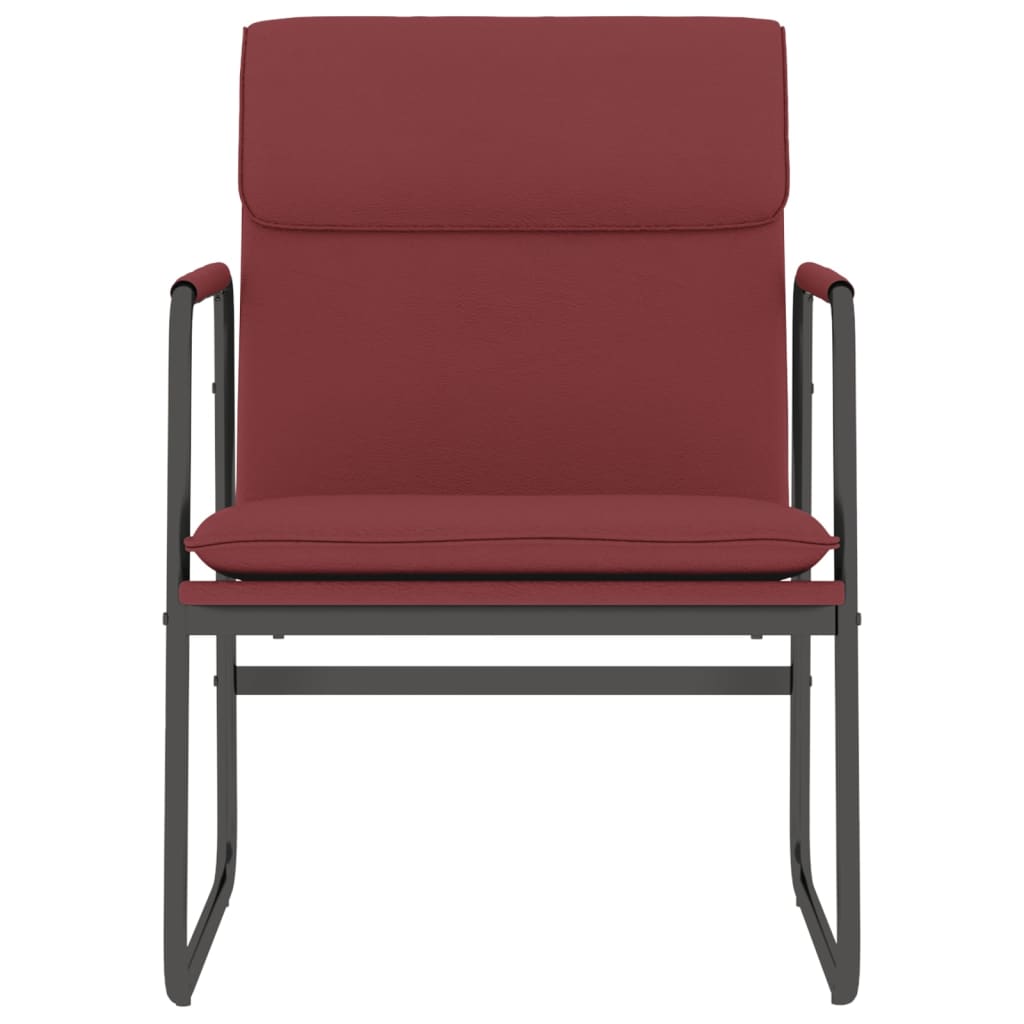Vidaxl loungestoel 55x64x80 cm kunstleer wijnrood