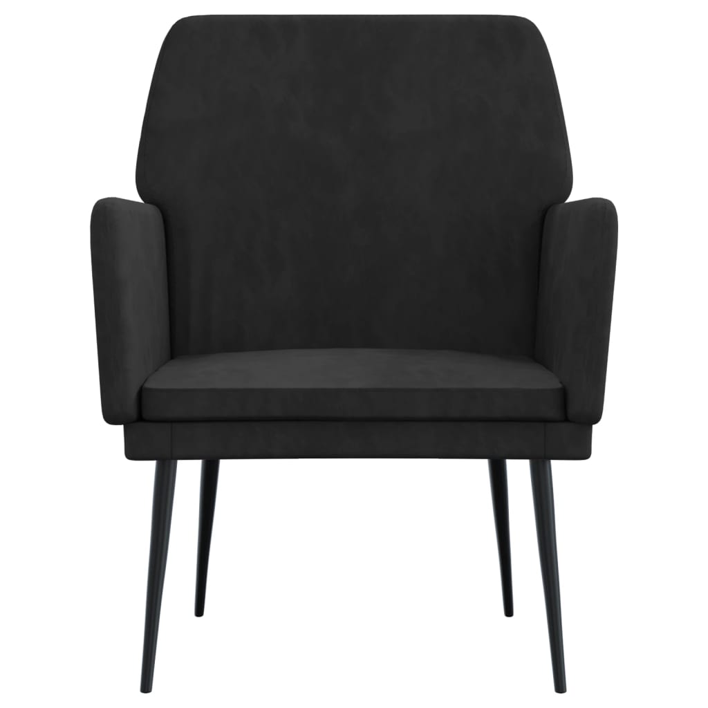 Vidaxl fauteuil 62x79x79 cm fluweel zwart