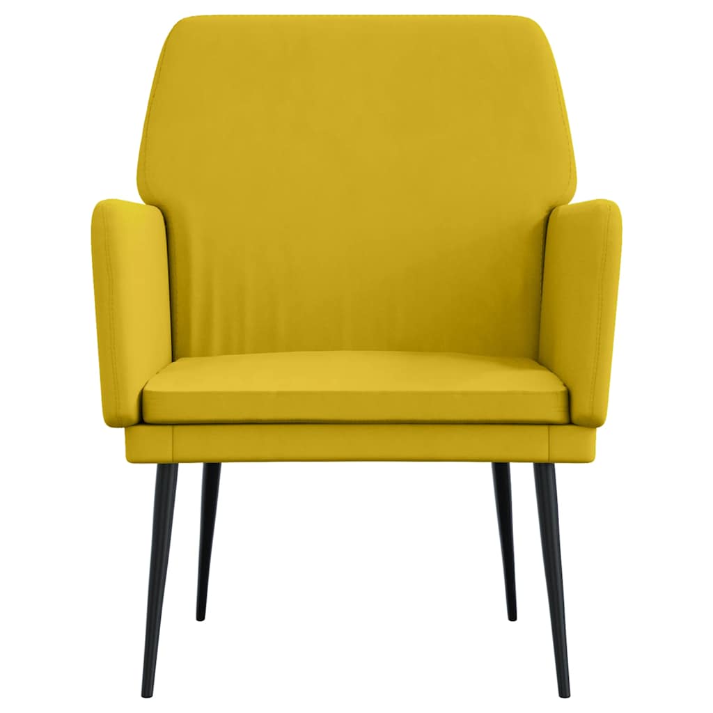 Vidaxl fauteuil 62x79x79 cm fluweel geel