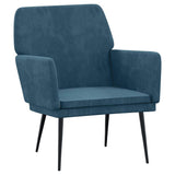 Vidaxl fauteuil 62x79x79 cm fluweel blauw