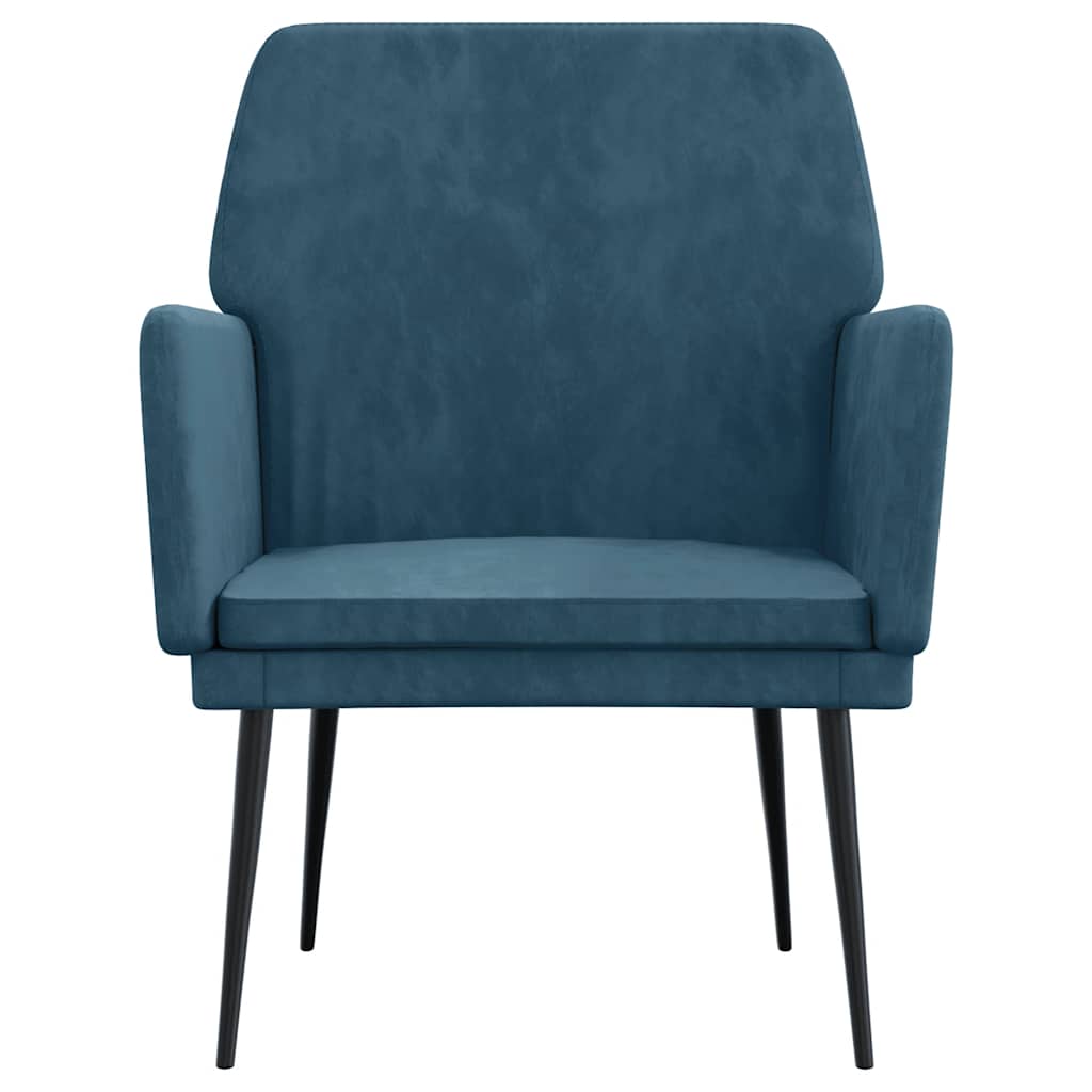 Vidaxl fauteuil 62x79x79 cm fluweel blauw