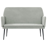 Vidaxl bankje 108x79x79 cm fluweel lichtgrijs