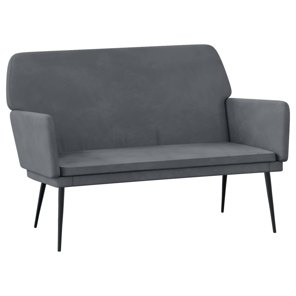 Vidaxl bankje 108x79x79 cm fluweel donkergrijs