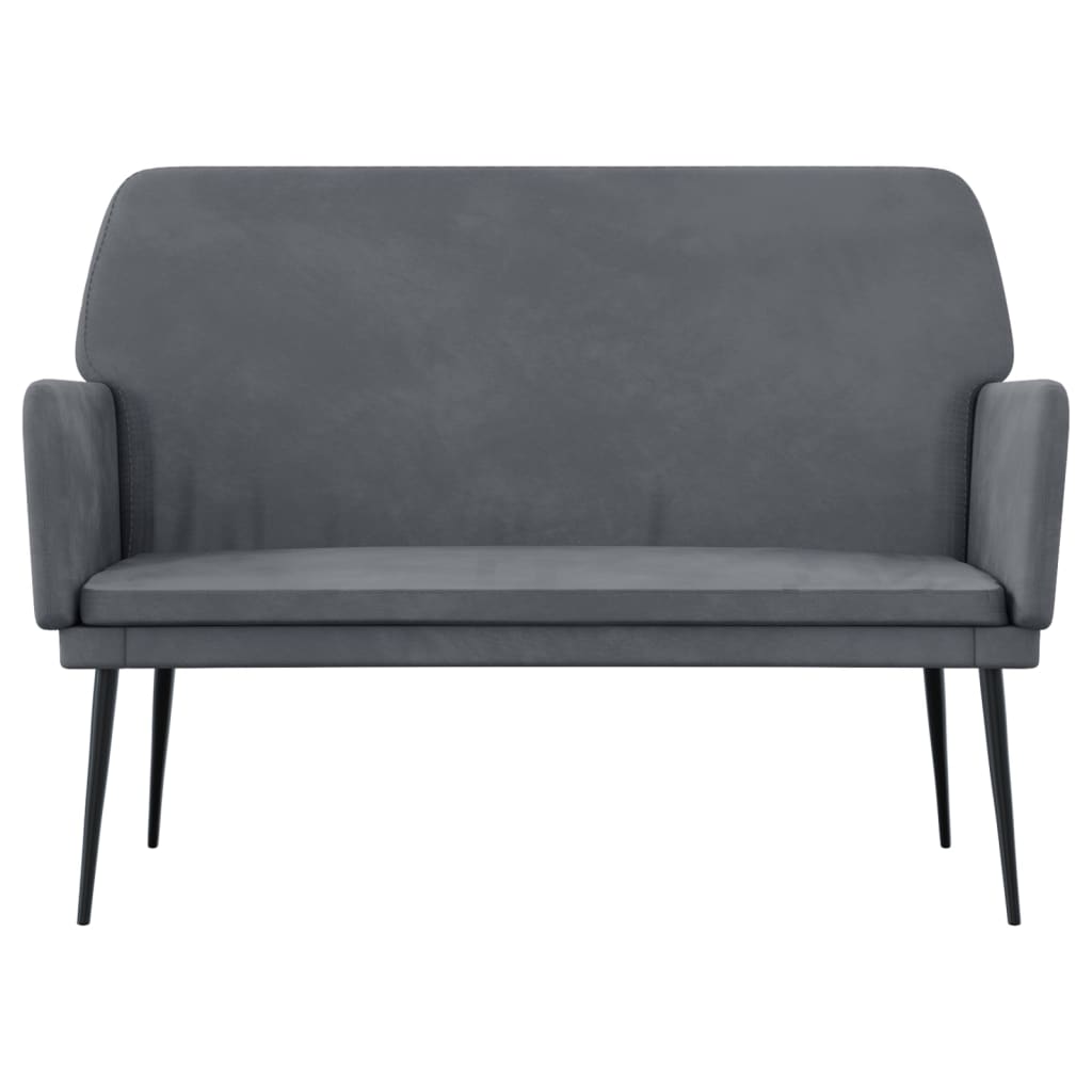 Vidaxl bankje 108x79x79 cm fluweel donkergrijs