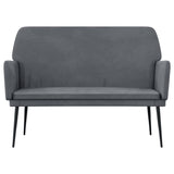 Vidaxl bankje 108x79x79 cm fluweel donkergrijs