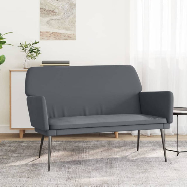 Vidaxl bankje 108x79x79 cm fluweel donkergrijs