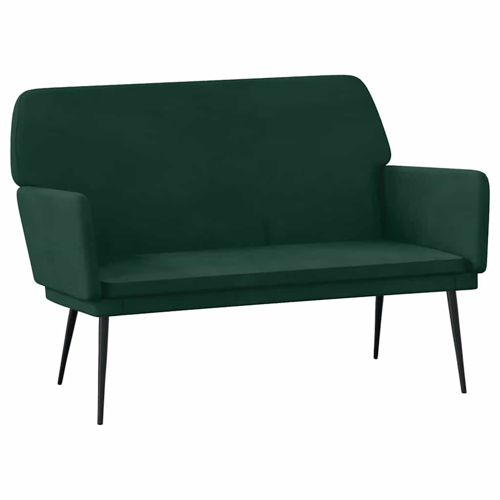 Vidaxl bankje 108x79x79 cm fluweel donkergroen