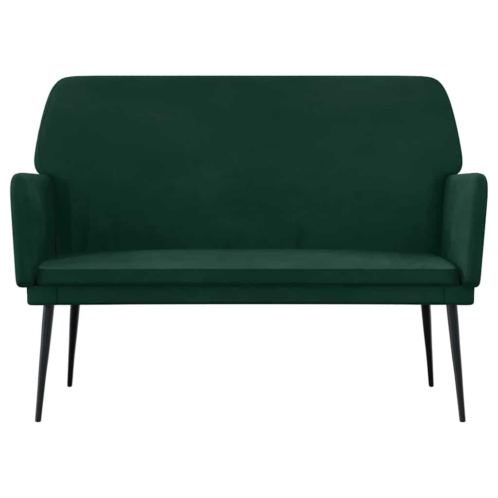 Vidaxl bankje 108x79x79 cm fluweel donkergroen