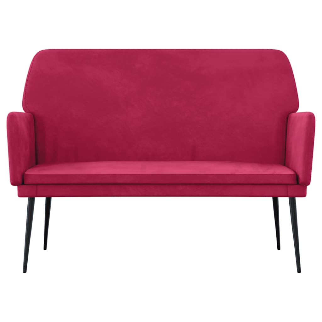 Vidaxl bankje 108x79x79 cm fluweel wijnrood
