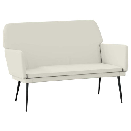 Vidaxl bankje 108x79x79 cm fluweel crèmekleurig