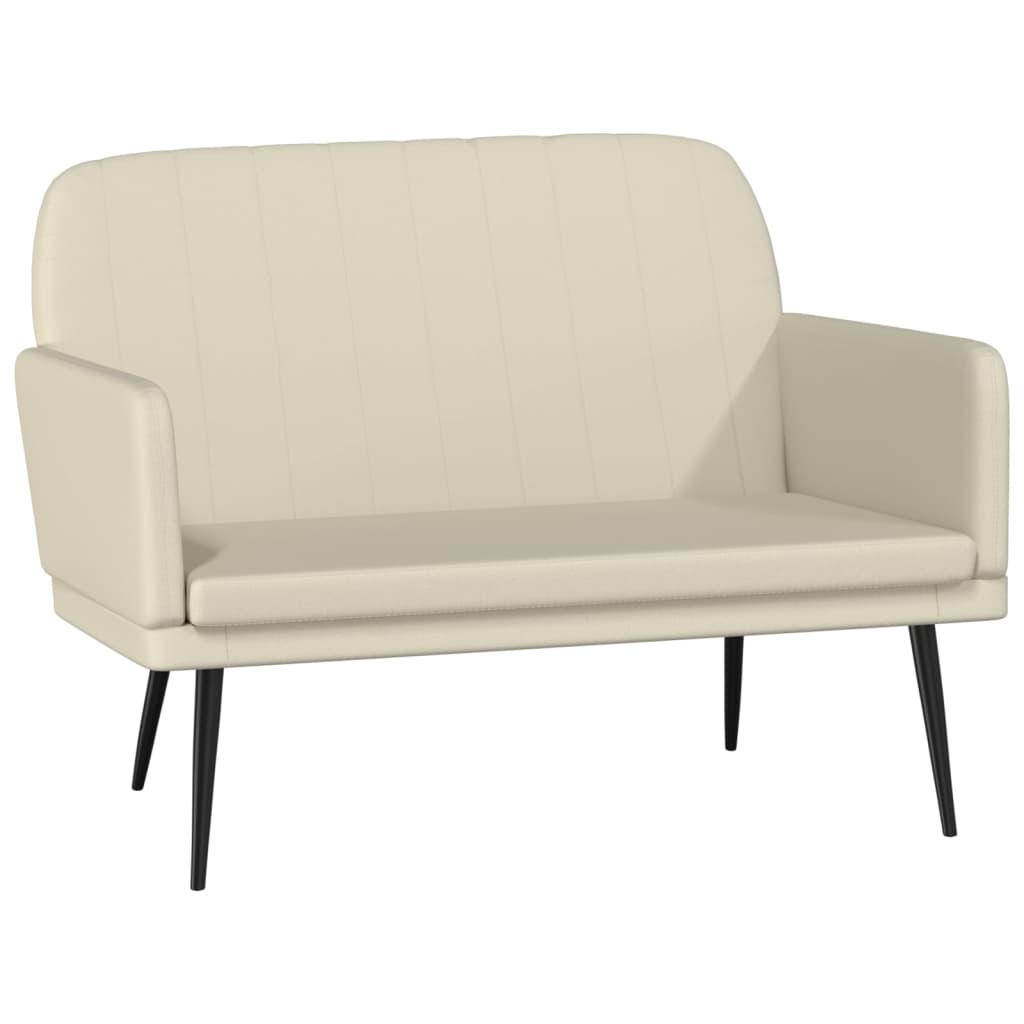Vidaxl bankje 107x80x81 cm kunstleer crèmekleurig