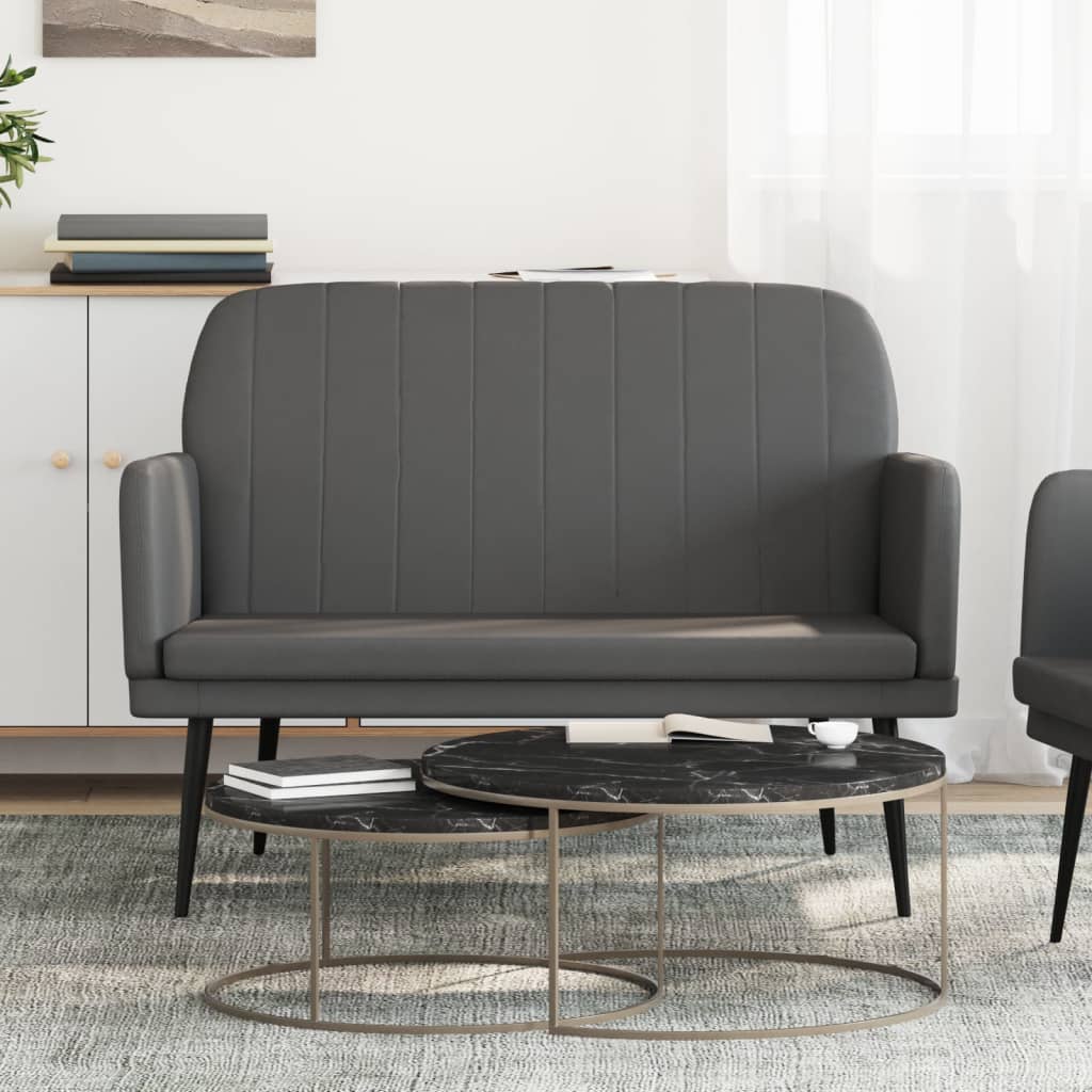 Vidaxl bankje 107x80x81 cm kunstleer grijs