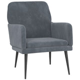 Vidaxl fauteuil 62x79x79 cm fluweel donkergrijs
