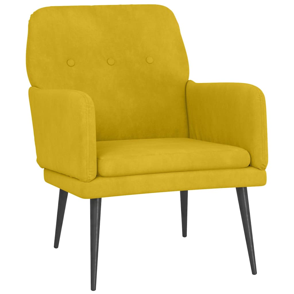 Vidaxl fauteuil 62x79x79 cm fluweel geel
