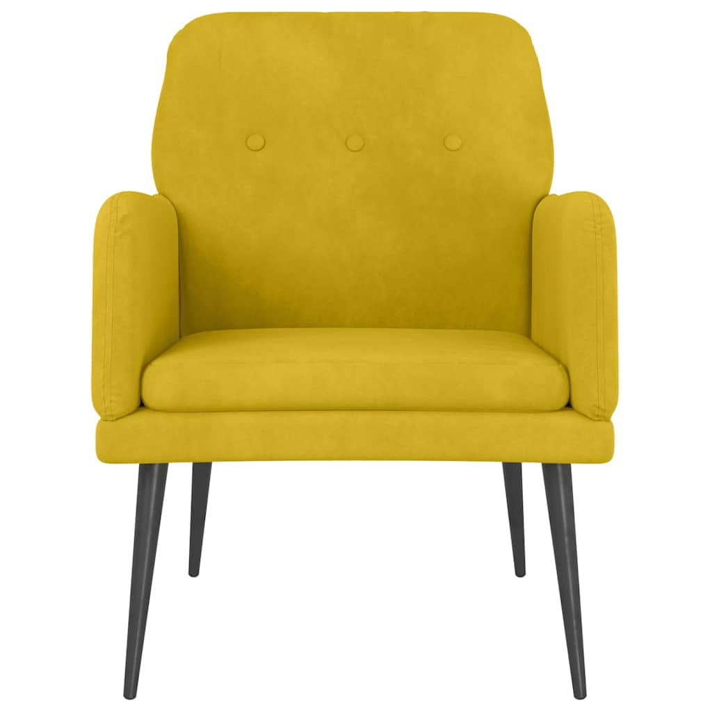 Vidaxl fauteuil 62x79x79 cm fluweel geel