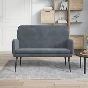 Vidaxl bankje 108x79x79 cm fluweel donkergrijs