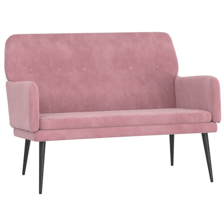 Vidaxl bankje 108x79x79 cm fluweel roze