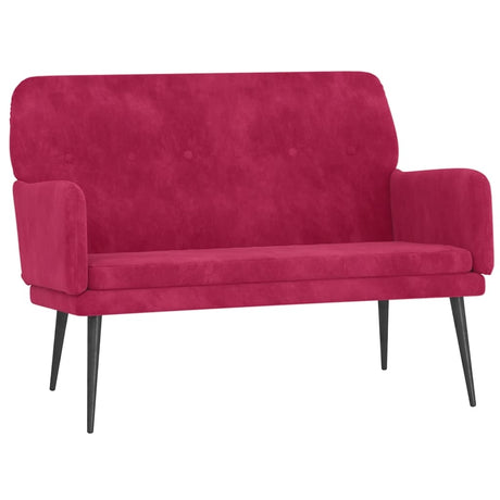 Vidaxl bankje 108x79x79 cm fluweel wijnrood