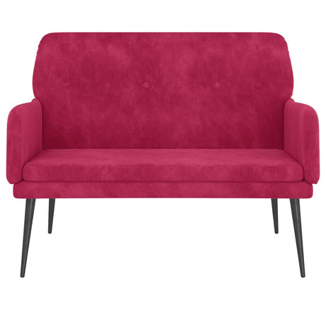 Vidaxl bankje 108x79x79 cm fluweel wijnrood