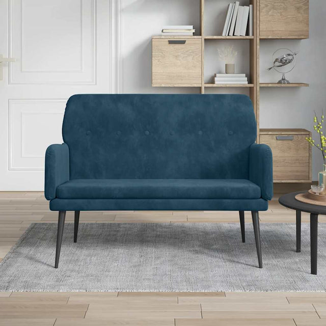 Vidaxl bankje 108x79x79 cm fluweel blauw