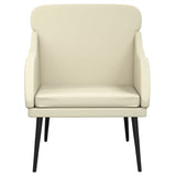 Vidaxl fauteuil 63x76x80 cm kunstleer crèmekleurig