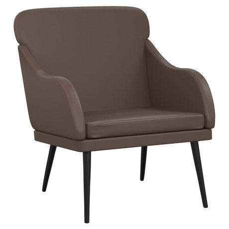 Vidaxl fauteuil 63x76x80 cm kunstleer bruin