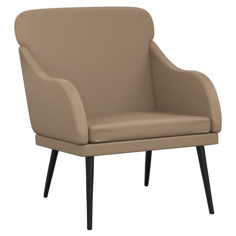 Vidaxl fauteuil 63x76x80 cm kunstleer cappuccinokleurig