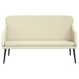 Vidaxl bankje 110x76x80 cm kunstleer crèmekleurig