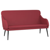 Vidaxl bankje 110x76x80 cm kunstleer wijnrood