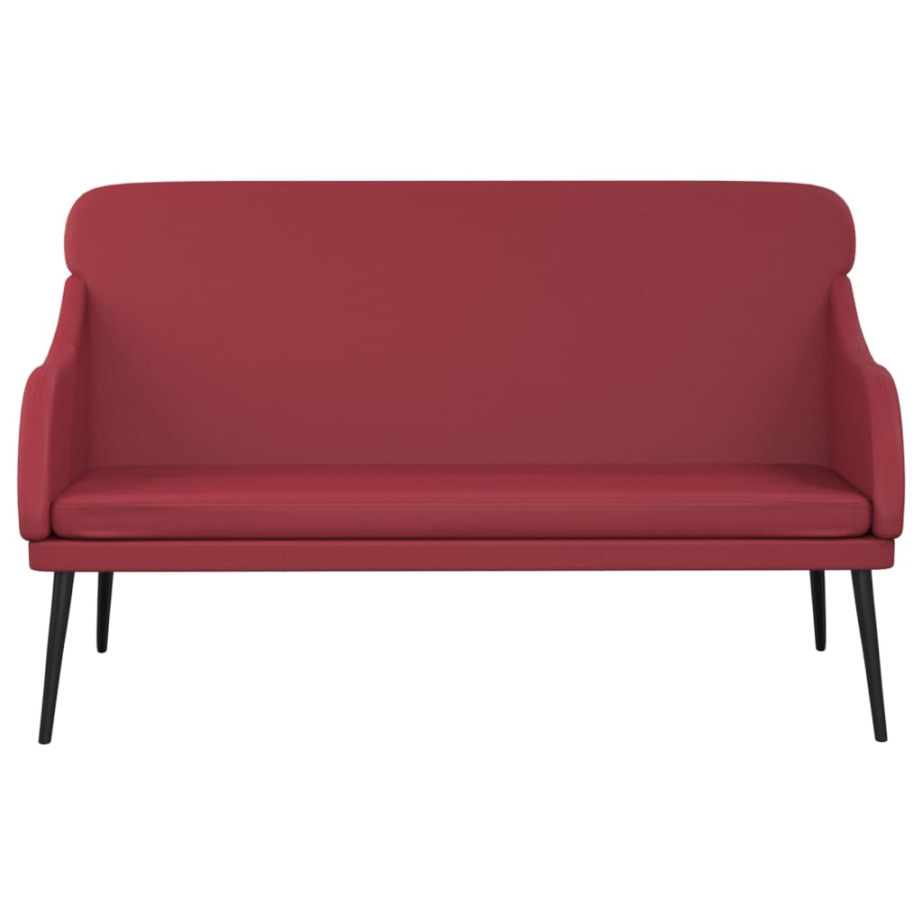 Vidaxl bankje 110x76x80 cm kunstleer wijnrood