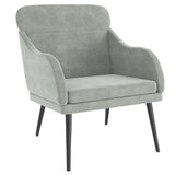 Vidaxl fauteuil 63x76x80 cm fluweel lichtgrijs
