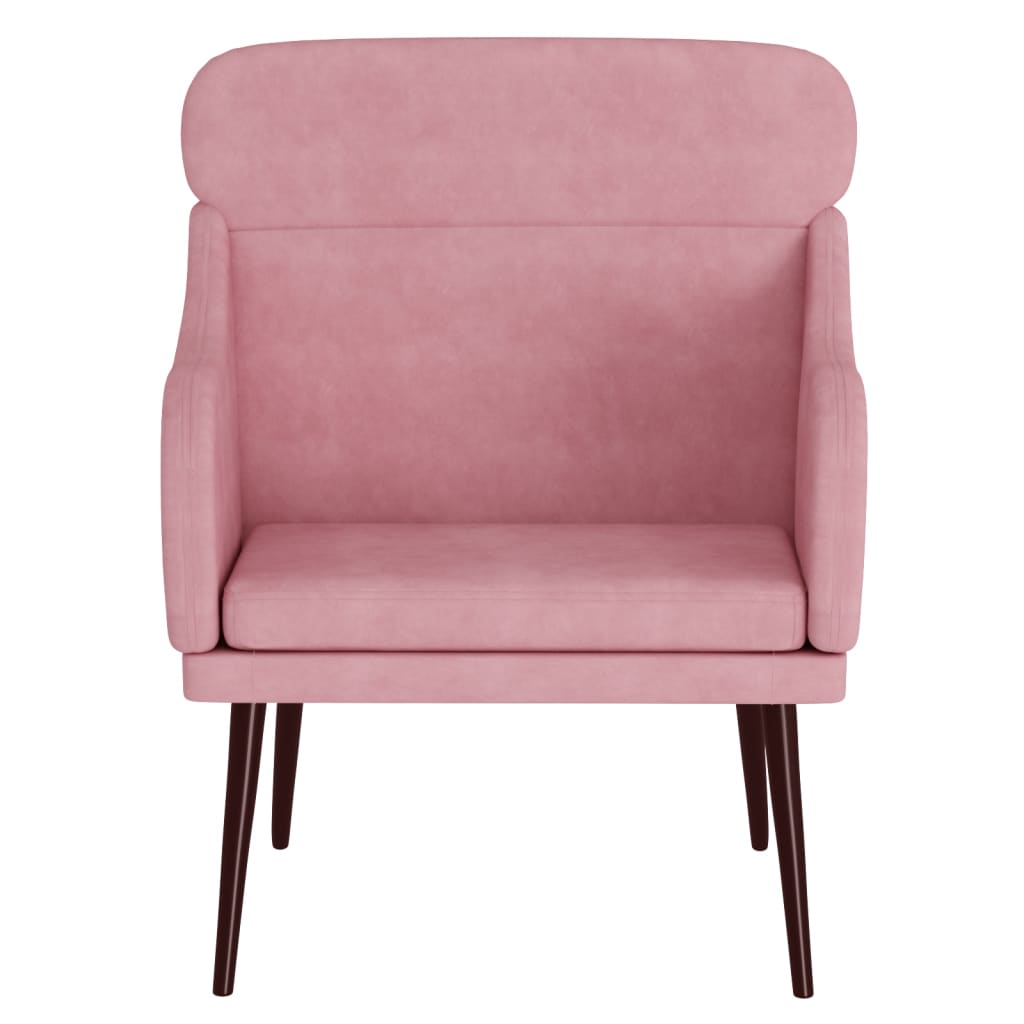 Vidaxl fauteuil 63x76x80 cm fluweel roze