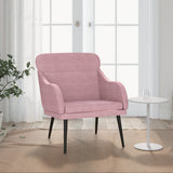 Vidaxl fauteuil 63x76x80 cm fluweel roze