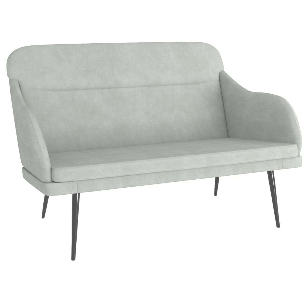 Vidaxl bankje 110x76x80 cm fluweel lichtgrijs